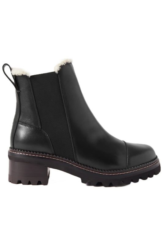 Mallory Shearling-lined Leather Chelsea Boots