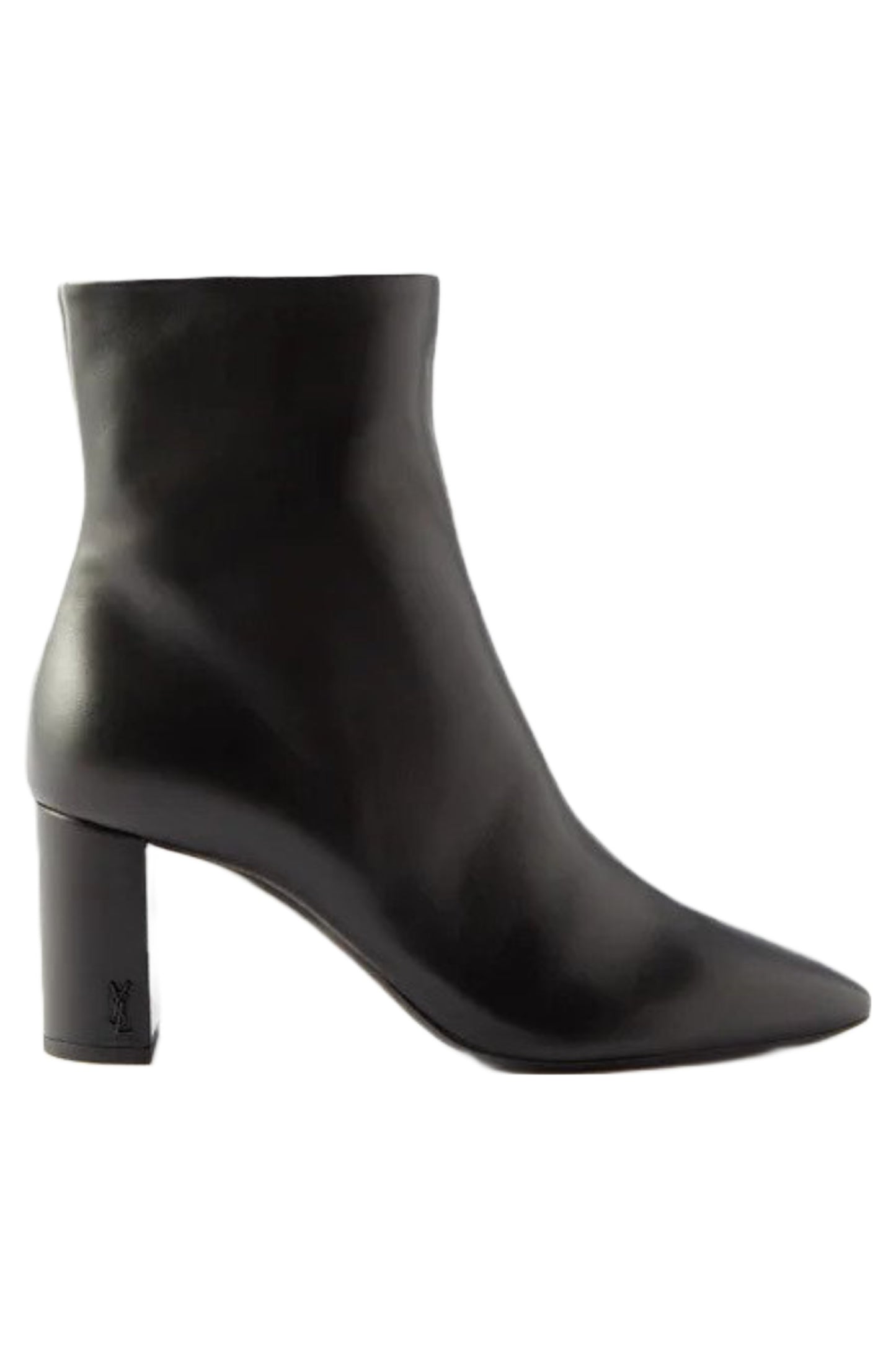 Lou 70 YSL-Logo Leather Ankle Boots