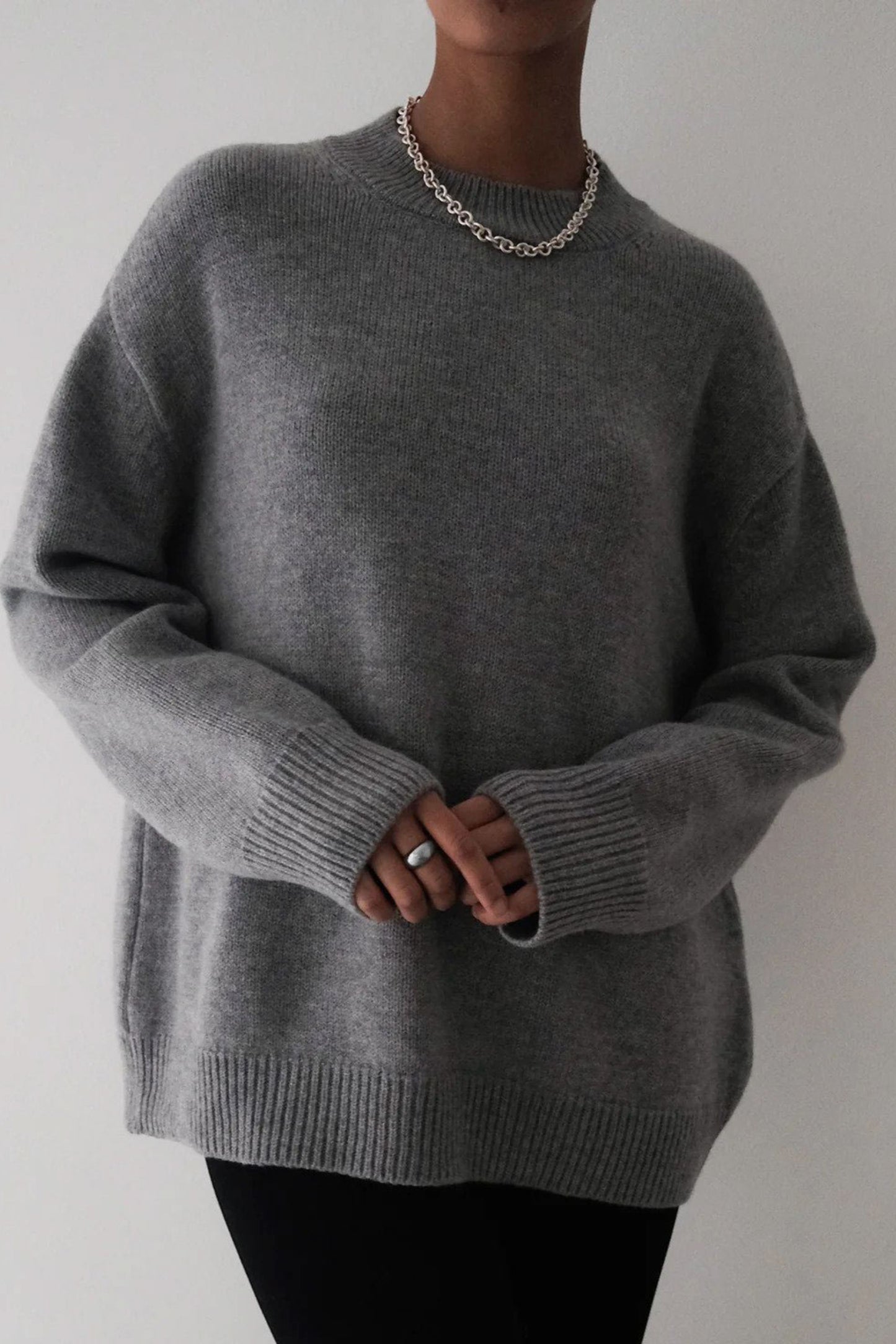 Flo Grey Crewneck Sweater