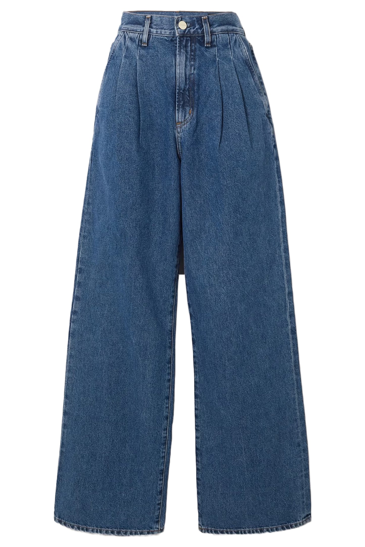 The Edgar Pleated High-Rise Wide-Leg Jeans