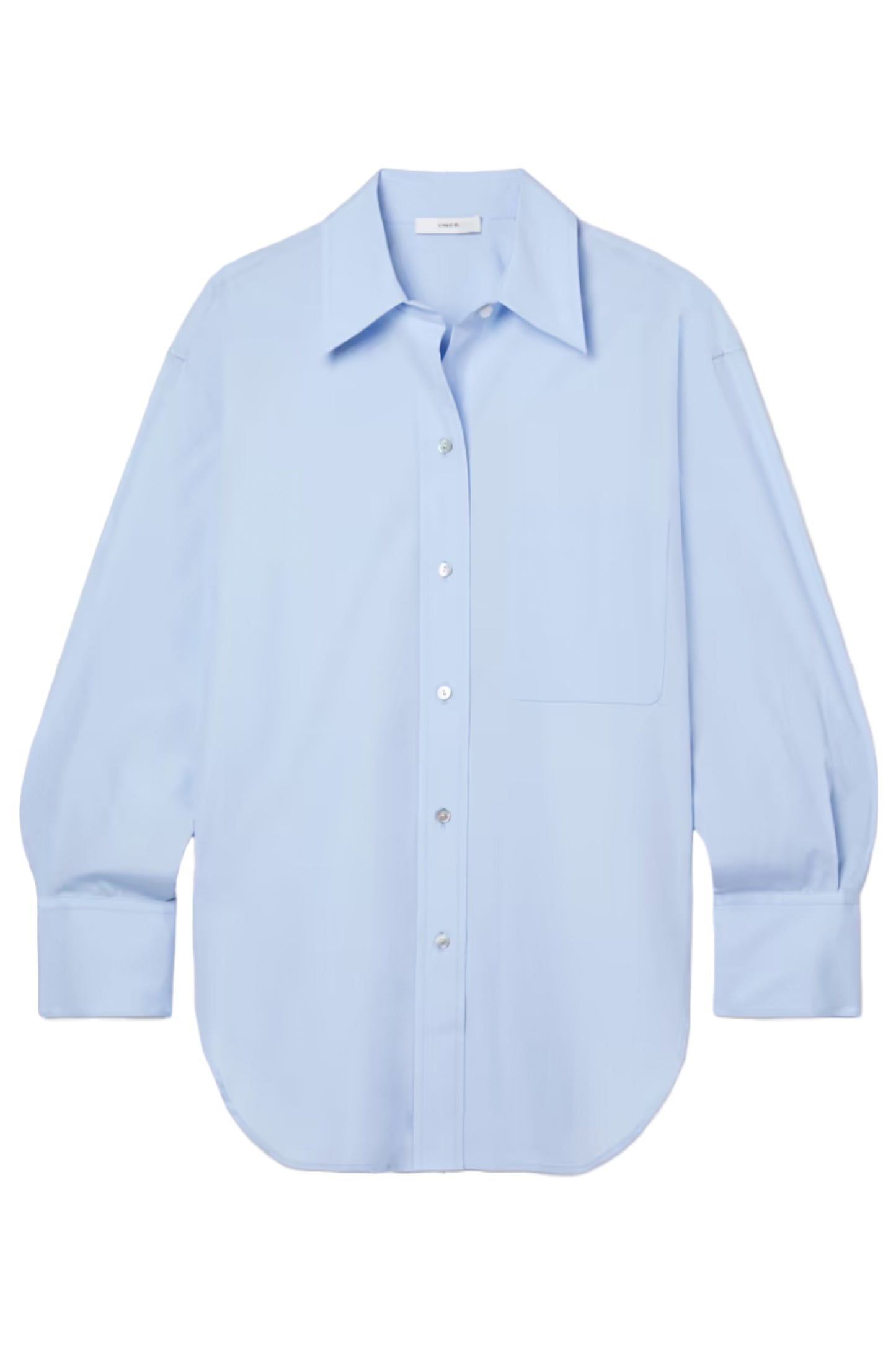 Oversized Light Blue Cotton-Poplin Shirt