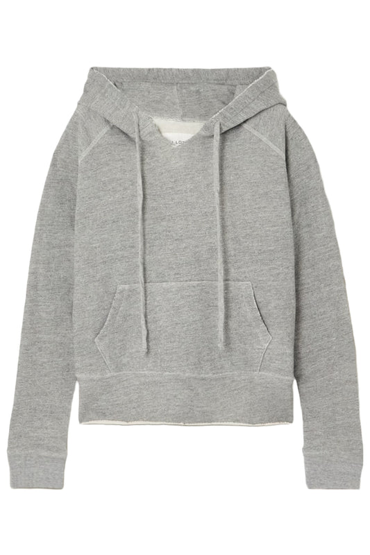 Rayne Grey Cotton-blend Jersey Hoodie