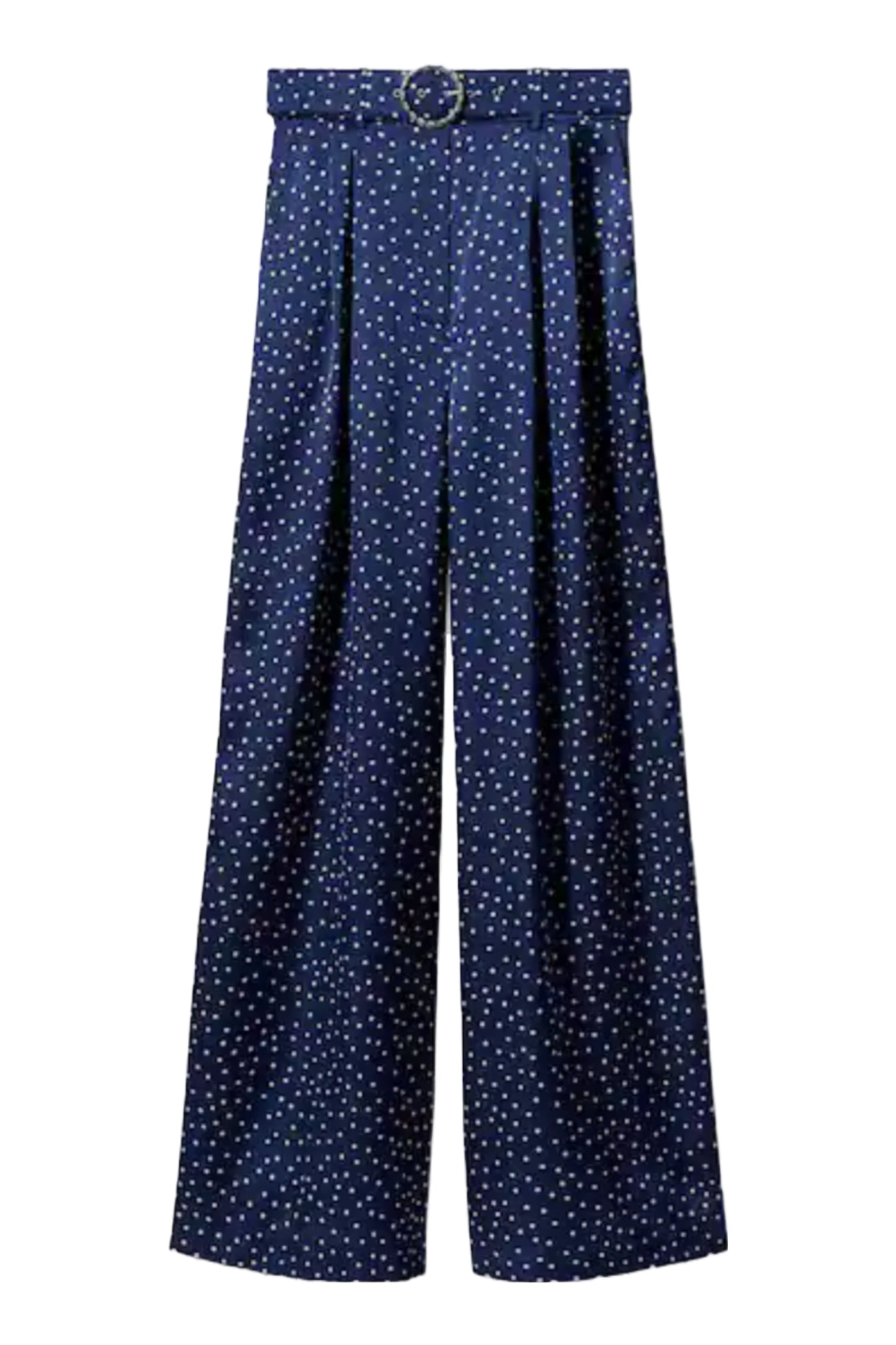 Polka-dot Blue Palazzo Trousers