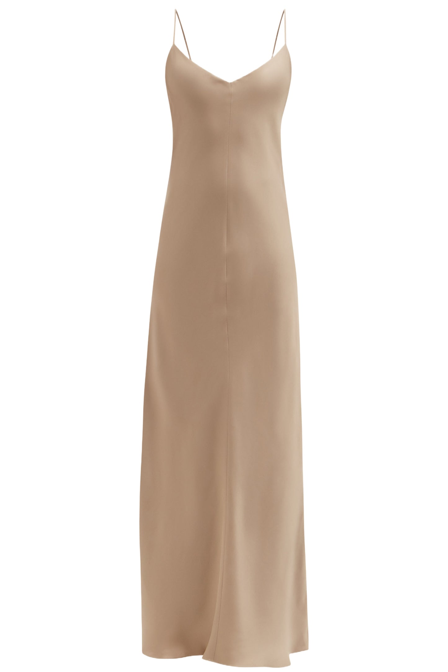 V-neck Silk-satin Maxi Dress