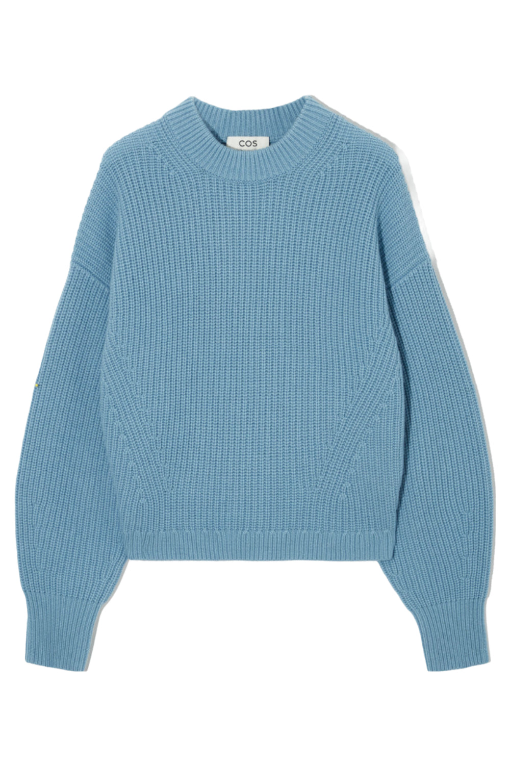 Ribbed Light-Blue Cashmere-Blend Jumper