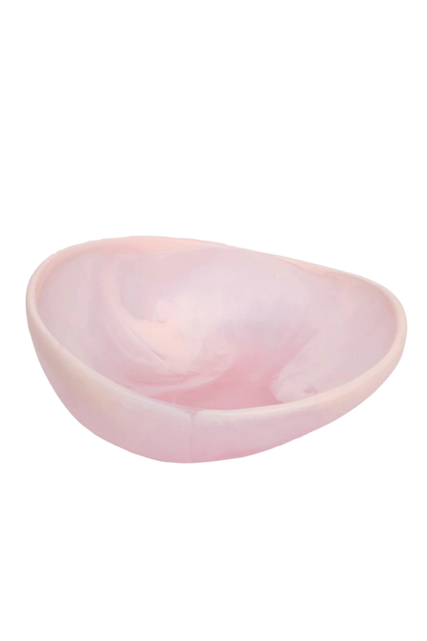 Shell Pink Resin Flow Dessert Bowl