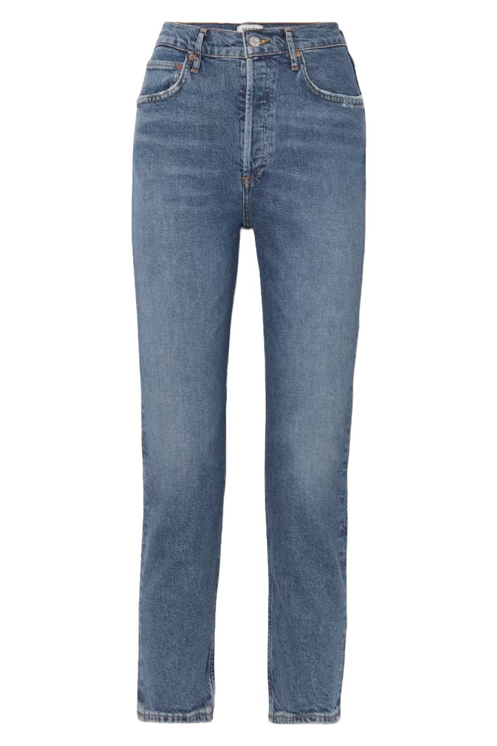 Riley Cropped High-Rise Straight-Leg Jeans