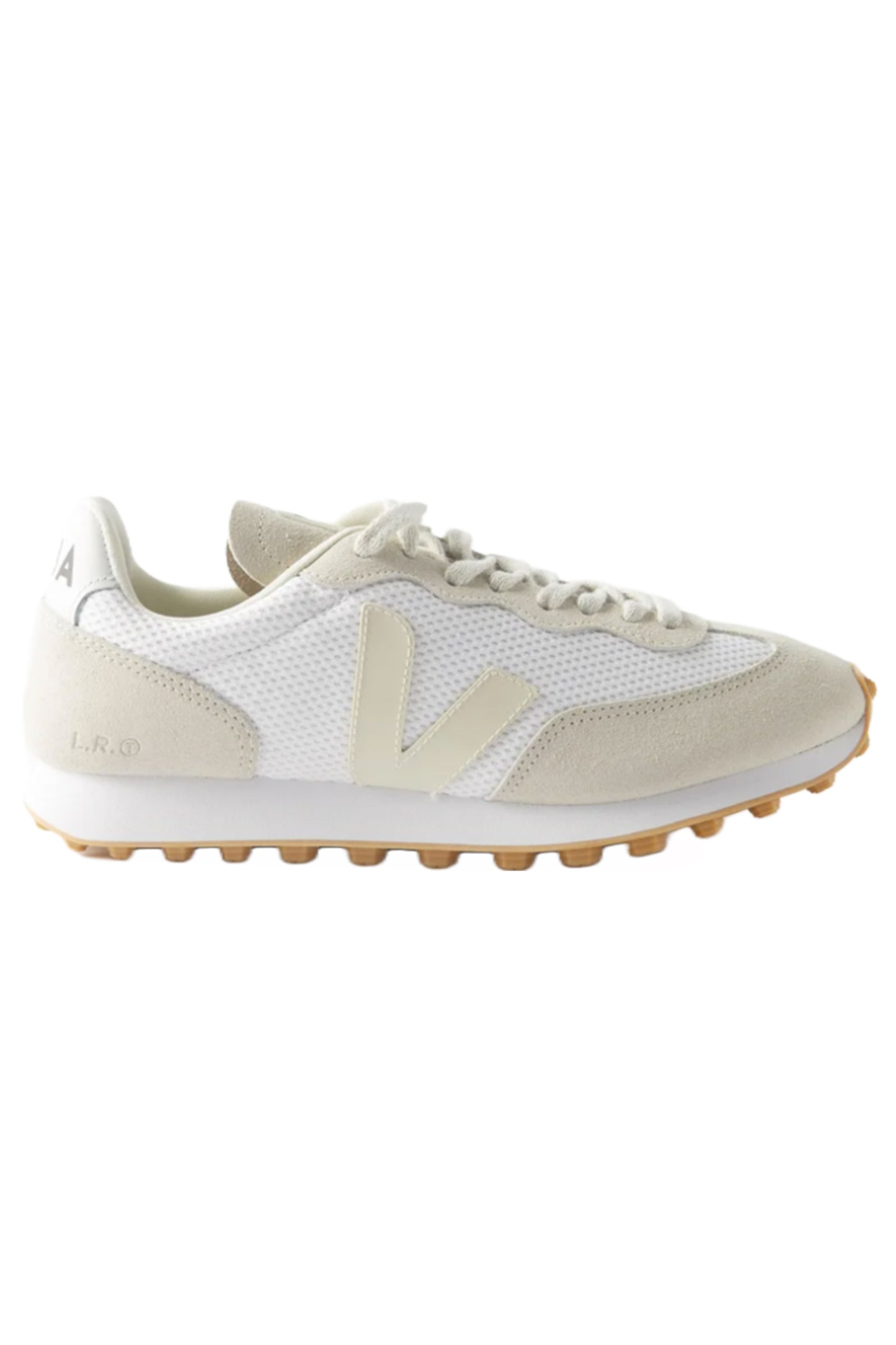 Rio Branco Suede-panelled Mesh Trainers In White