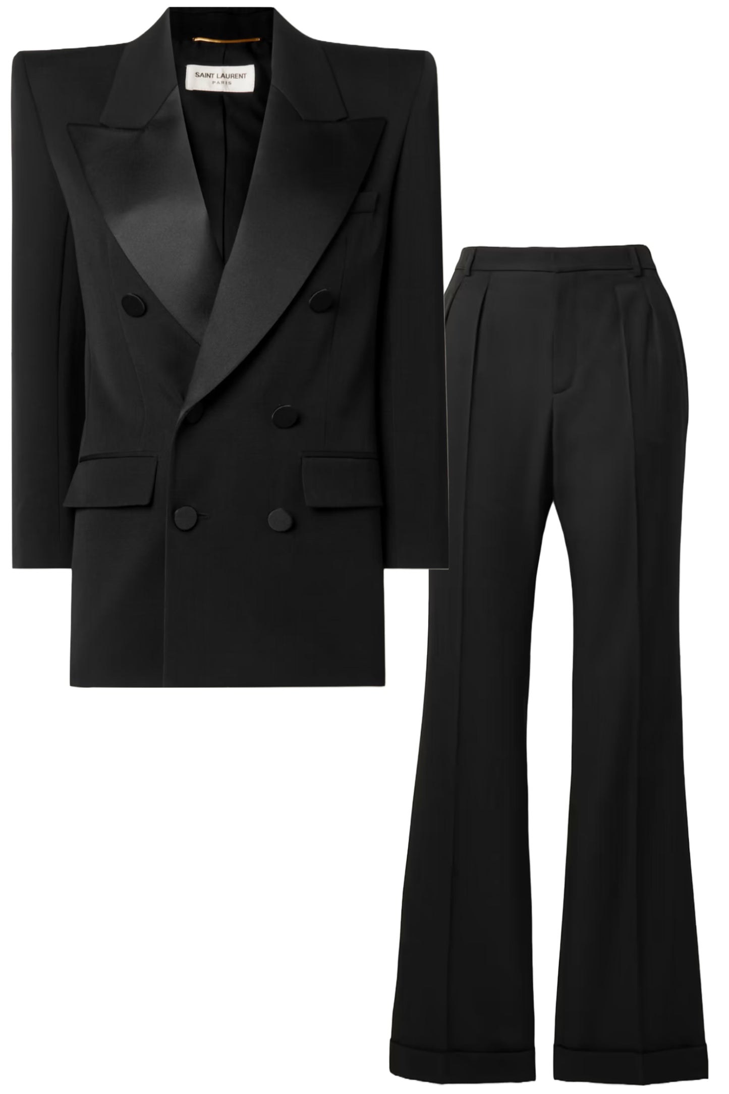 Grain De Poudre Wool Blazer And Flared Pants