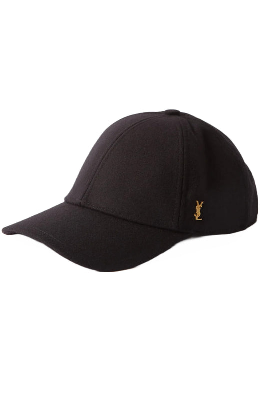 Logo-plaque Black Felt Baseball Cap