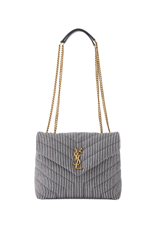 Loulou Striped Quilted-Cotton Shoulder Bag