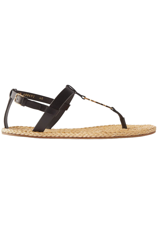 Cassandre T-Bar Leather Sandals