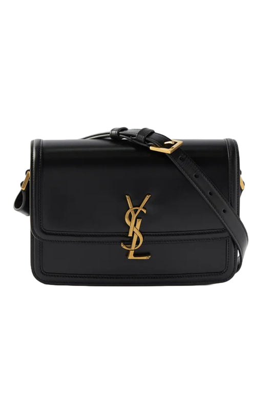 Solferino YSL-Plaque Leather Shoulder Bag