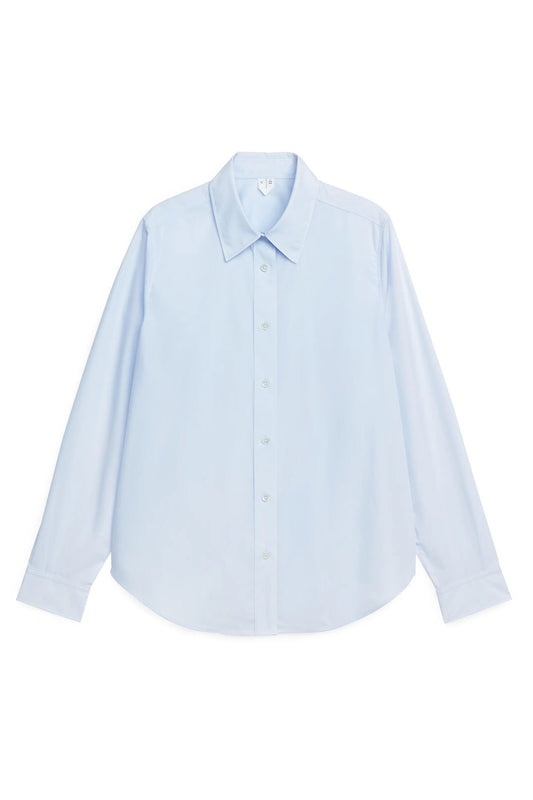 Straight Cut Poplin Shirt