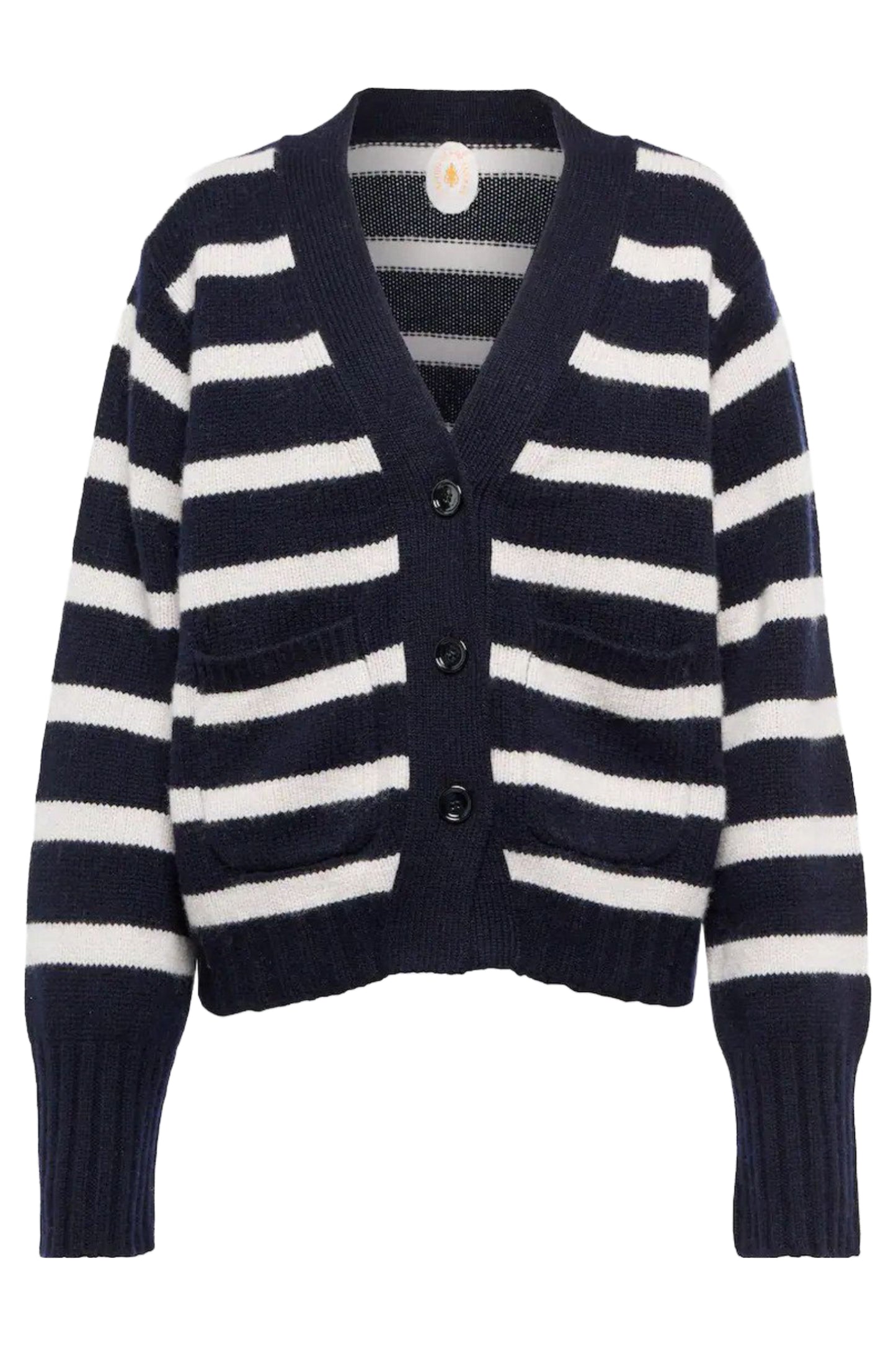 Striped Wool And Cashmere Cardigan