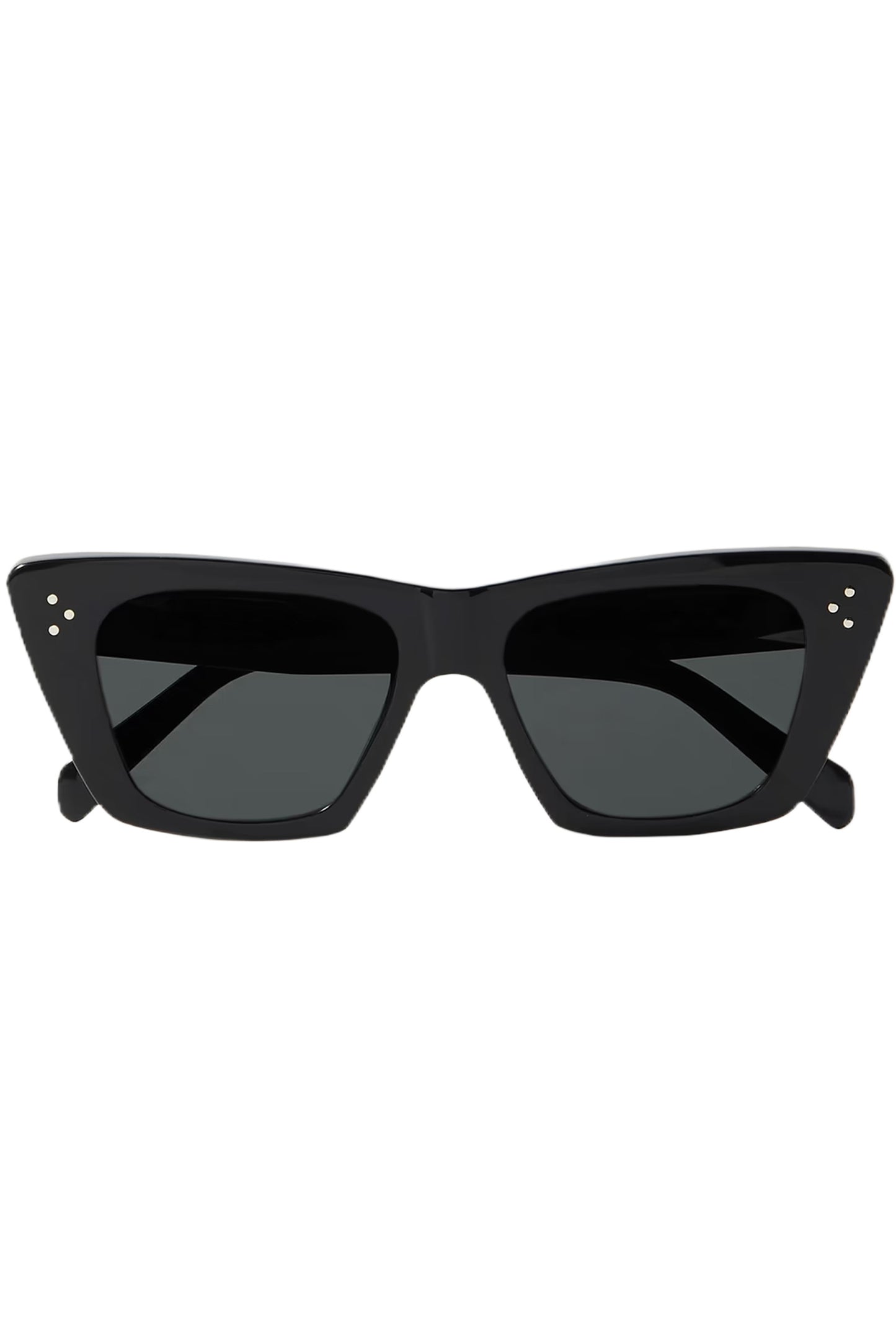 Cat-Eye Acetate Black Gloss Sunglasses