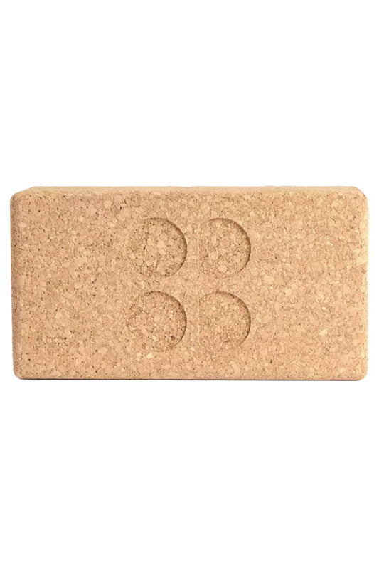 Cork-Effect Yoga Brick Cork Brown