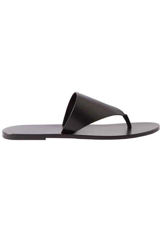 Avery Black Leather Sandals