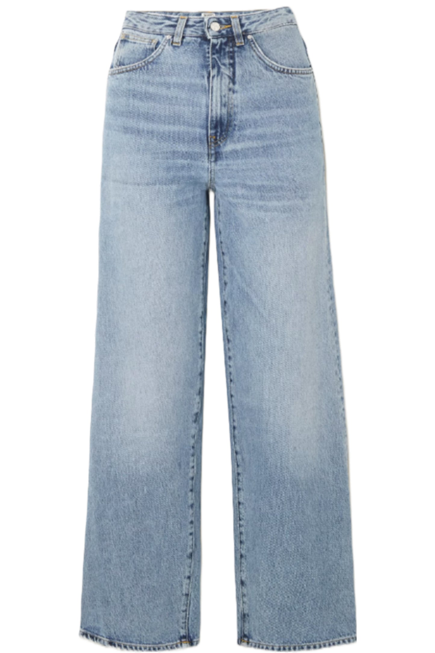 High-rise Straight-leg Organic Jeans