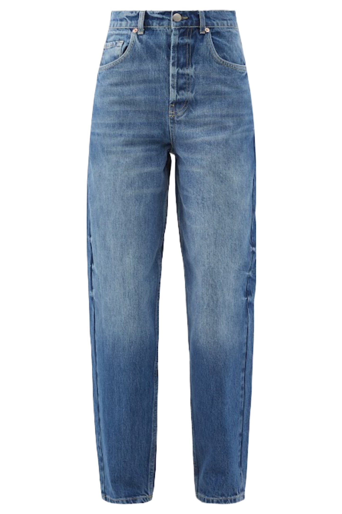 Taper Organic-Cotton-Blend High-Waisted Jeans