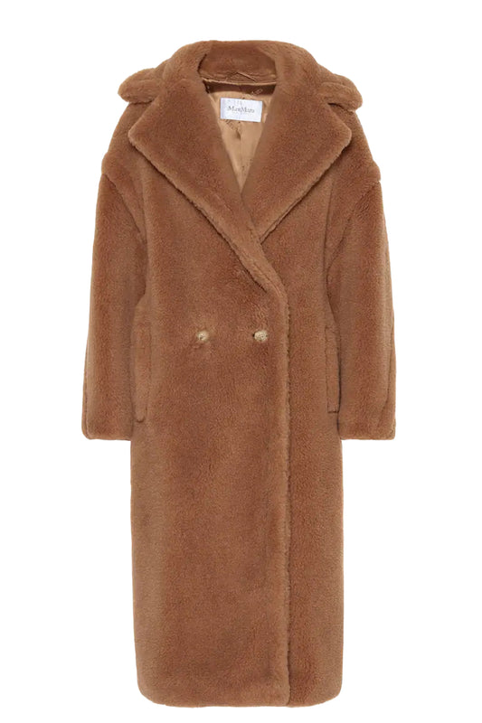 Teddy Bear Icon Camel Hair-Blend Coat