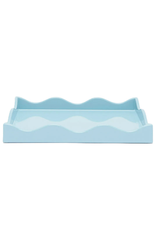 X Rita Konig Belles Rives Small Lacquer Blue Tray