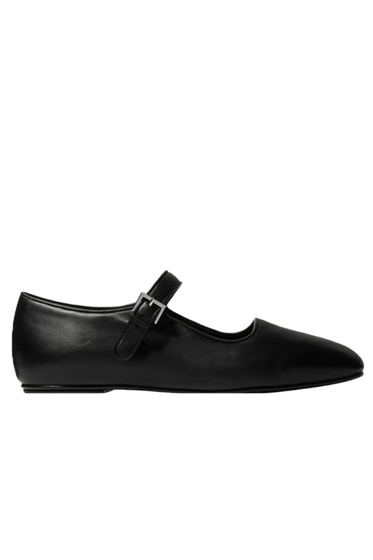 Ava Leather Mary Jane Ballet Flats