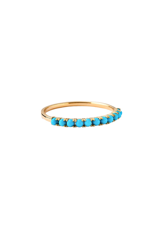 Turquoise Half Eternity Ring