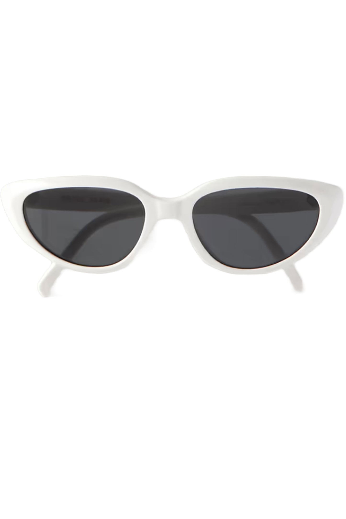 Cat-Eye White Acetate Sunglasses