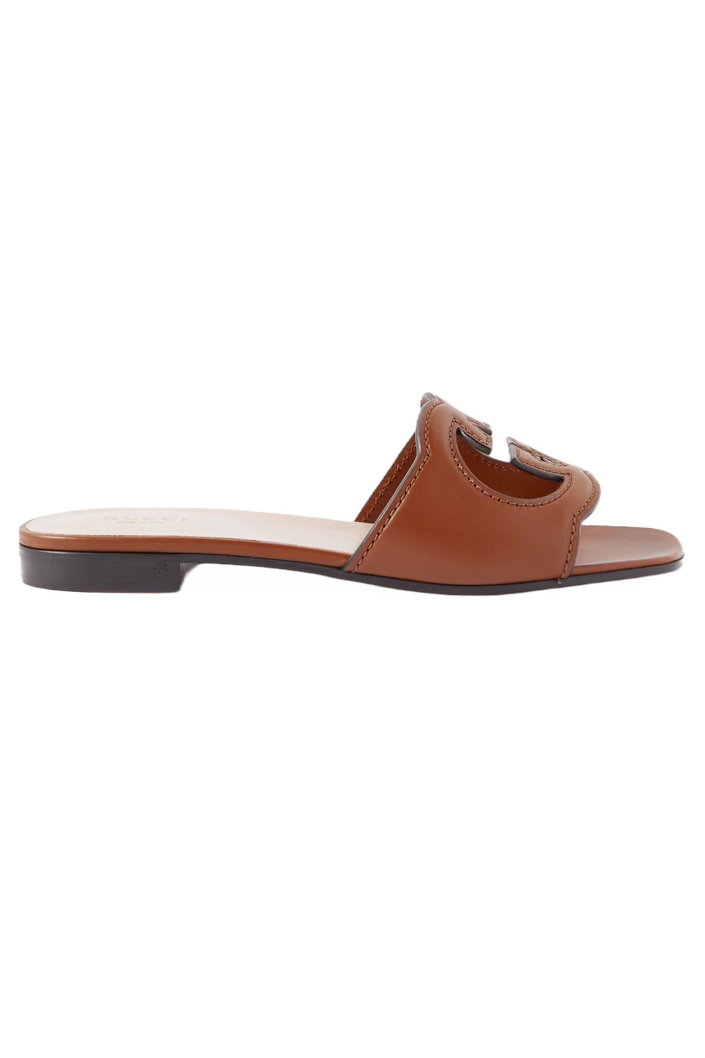 Cutout Leather Slides