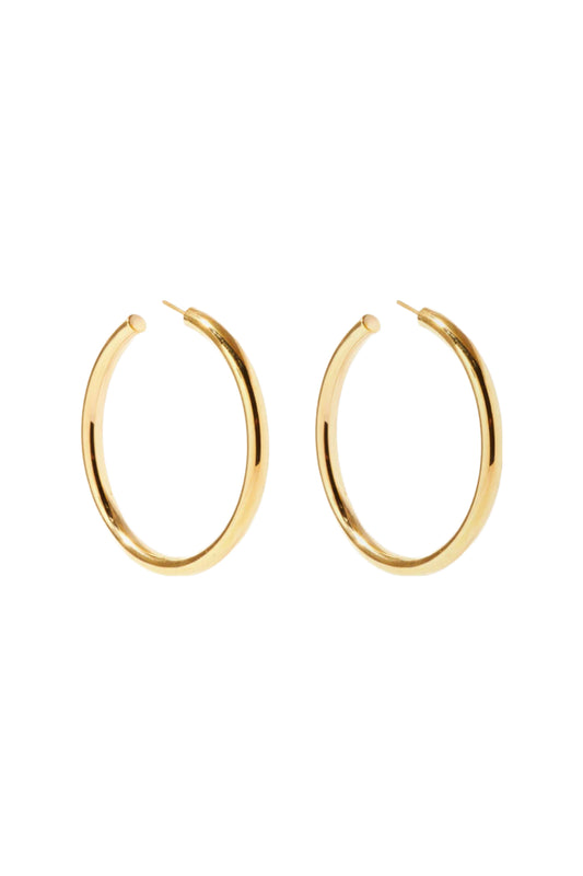 Large Recycled 14kt Gold-vermeil Hoop Earrings