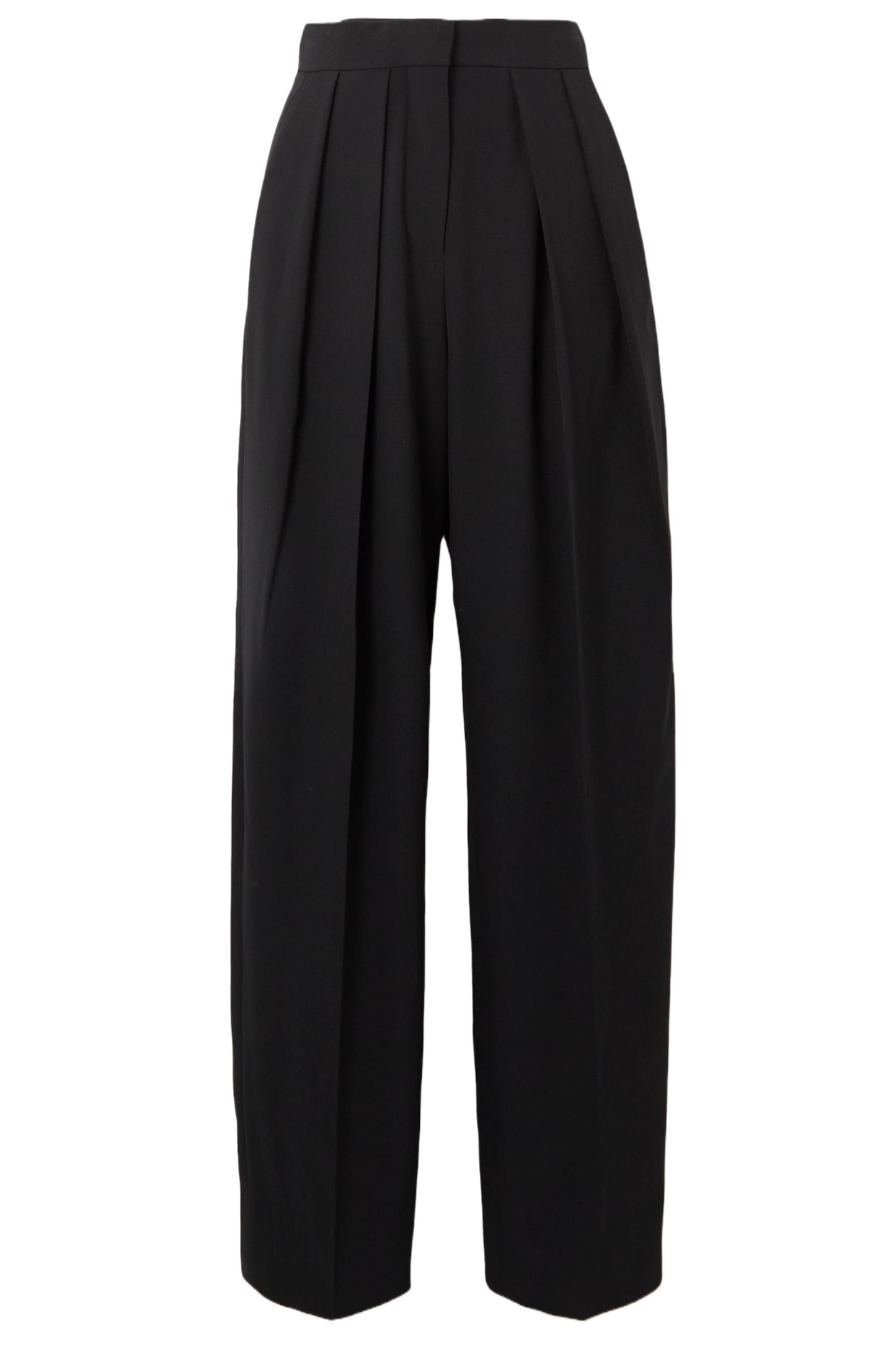 Pleated Stretch-Twill Straight-Leg Pants