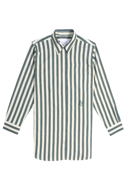 Buoy Green Striped Shirt