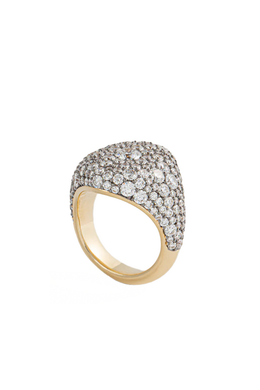 Signature Diamond Pavé Signet Ring