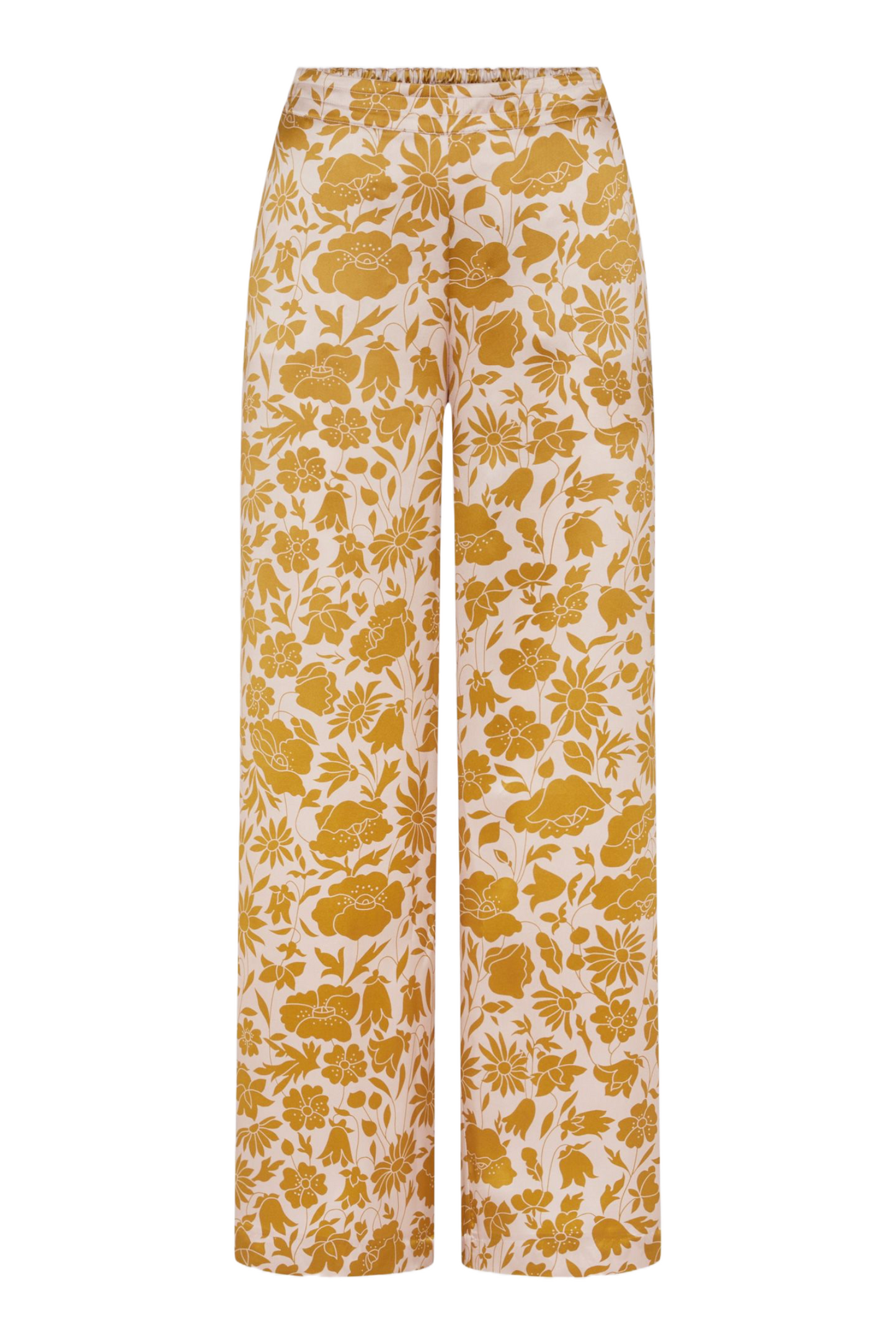 Liberty Print Silk Satin Palazzo Trousers