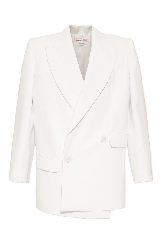 Asymmetric Double-Breasted Tailored Blazer