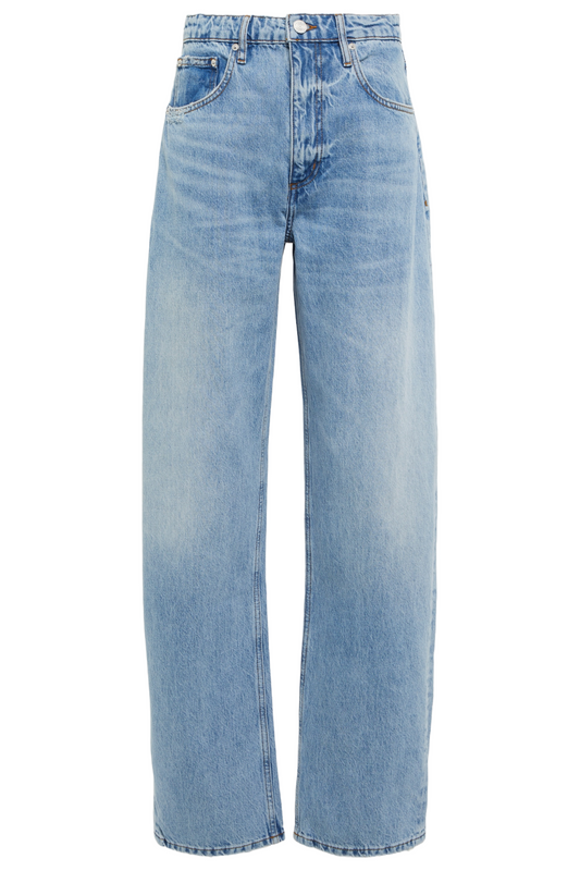 High-Rise Wide-Leg Jeans - Light Wash