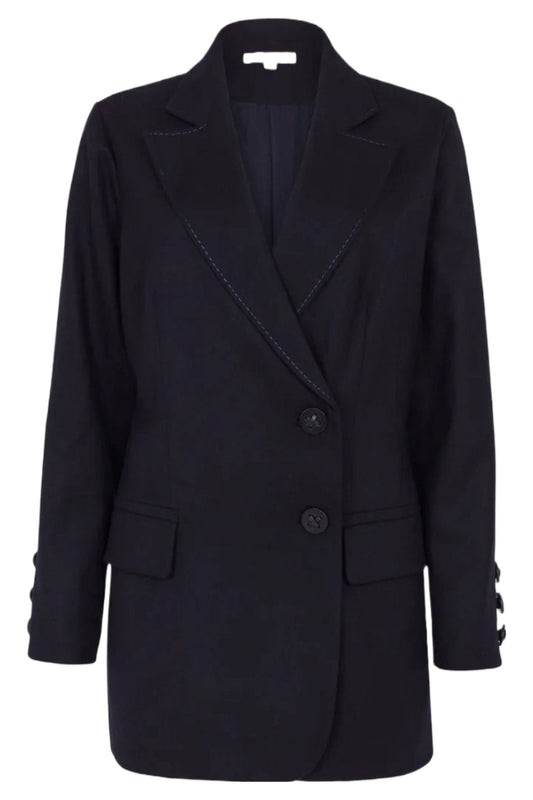 Navy Rainier Boyfriend Blazer Jacket