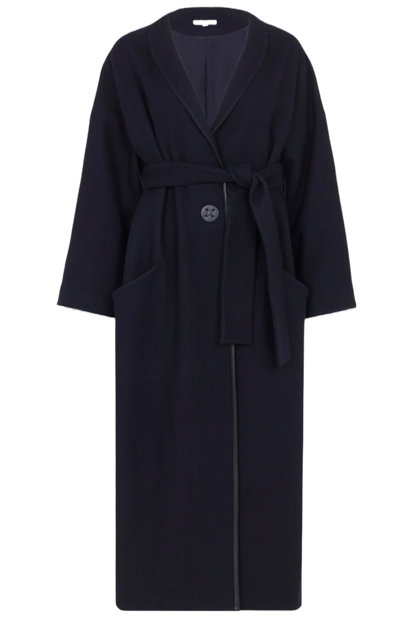 Navy Wool Long Keating Coat