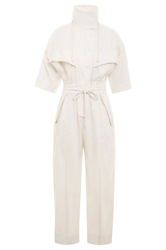 High Tide Linen Utility Jumpsuit