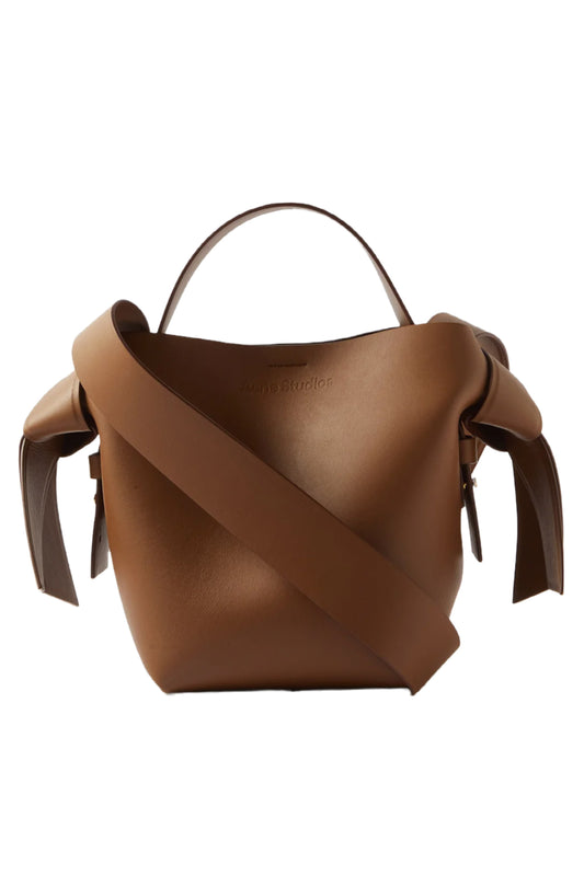 Musubi Mini Leather Cross-Body Bag In Brown