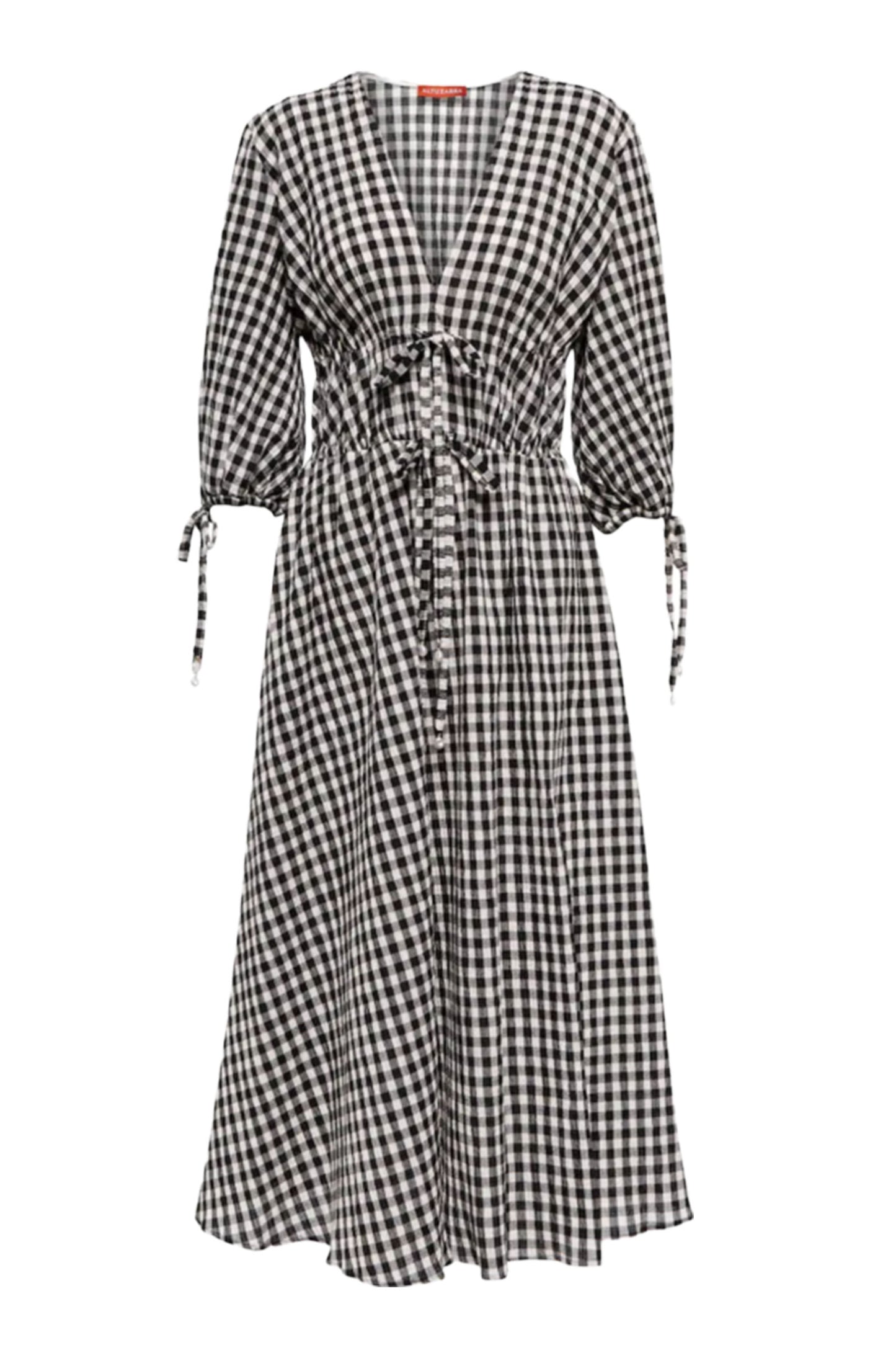 Donrine Cotton-blend Gingham Maxi Dress