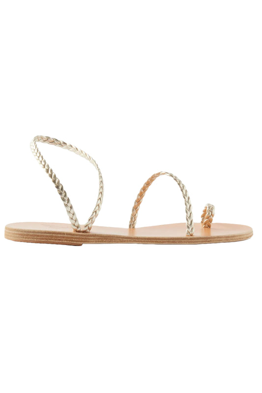 Eleftheria Braided-leather Flat Sandals