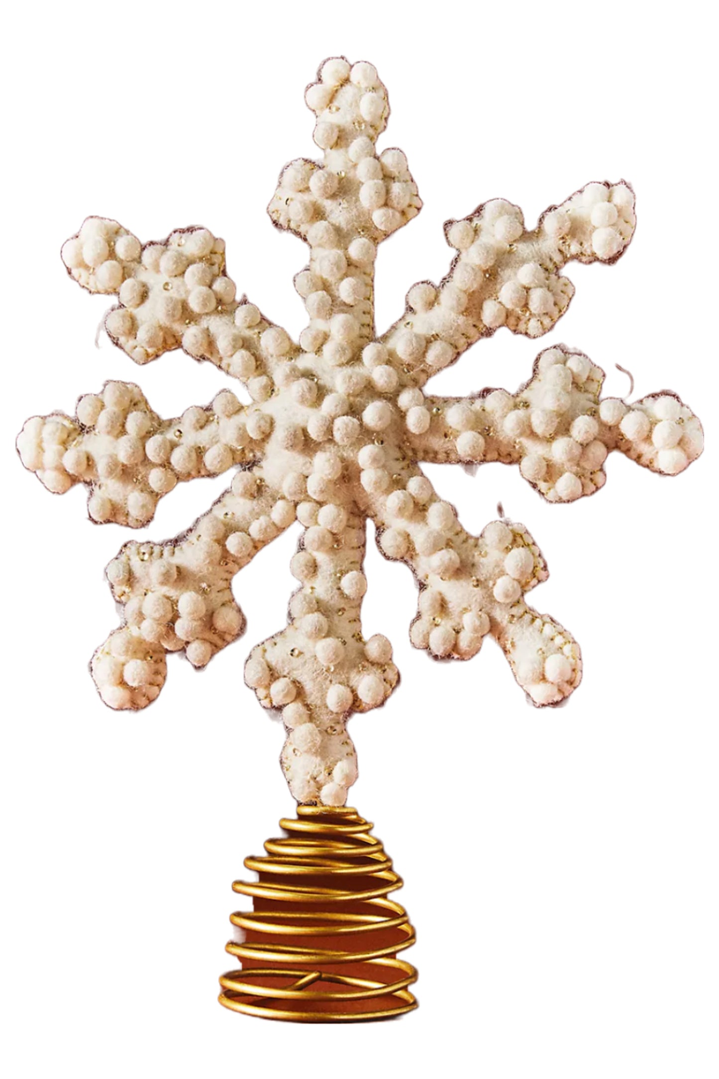 Holly Pommed Snowflake Tree Topper