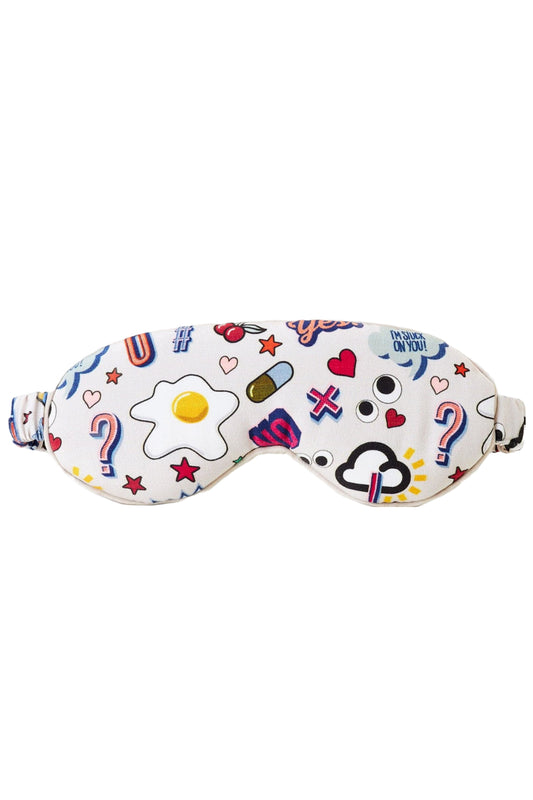 Printed Silk-crepe Eye Mask