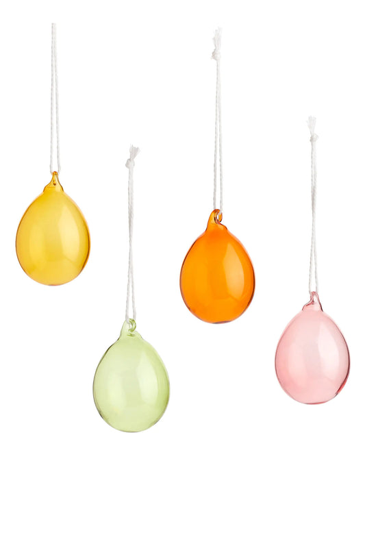Glass Eggs Set Of 4