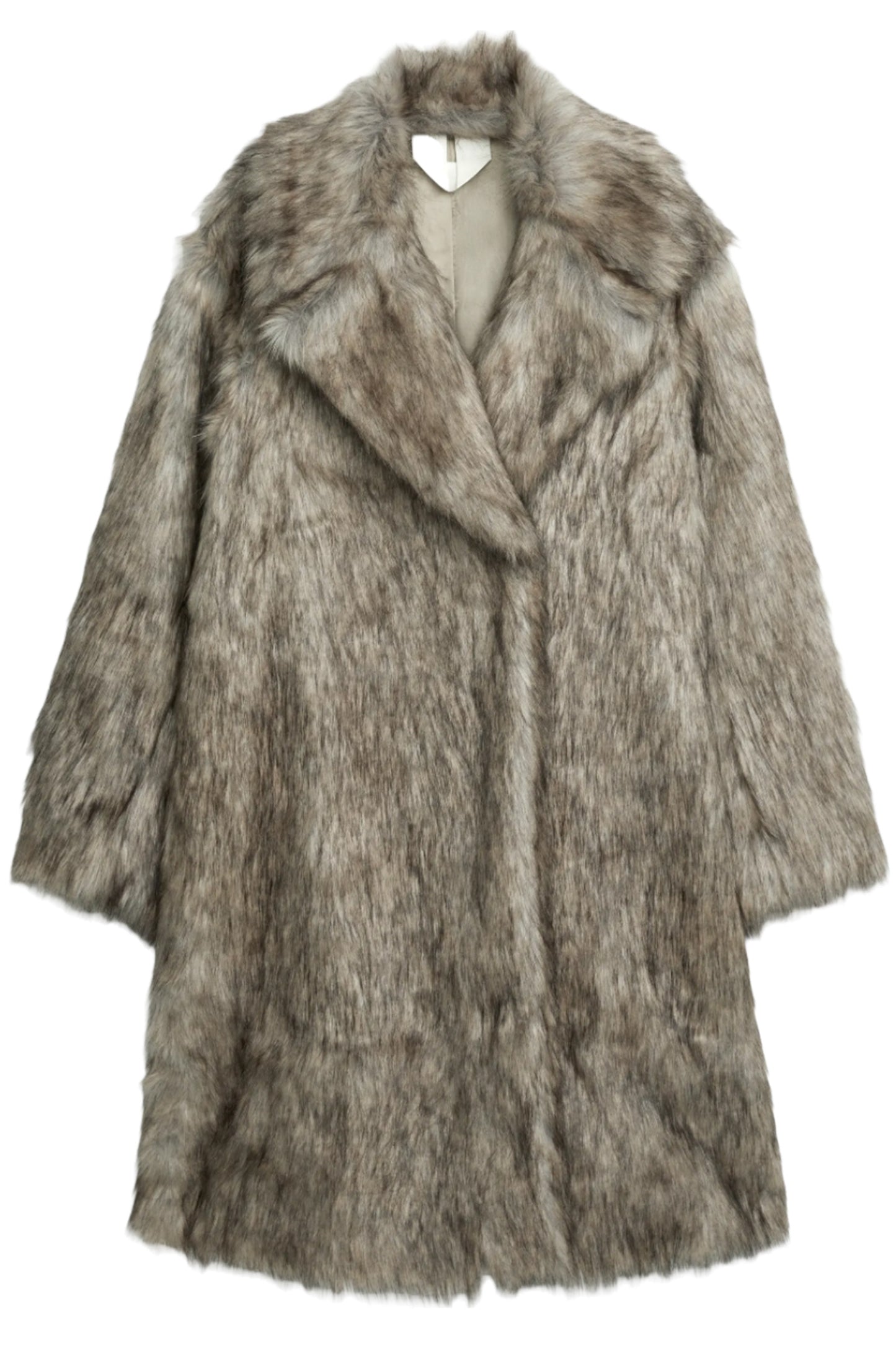 Faux Beige Fur Coat