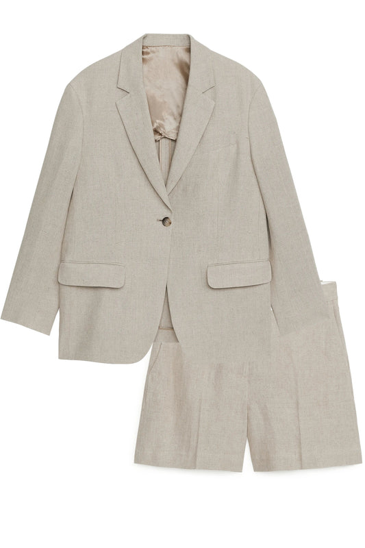 Heavy Linen Blazer And Shorts