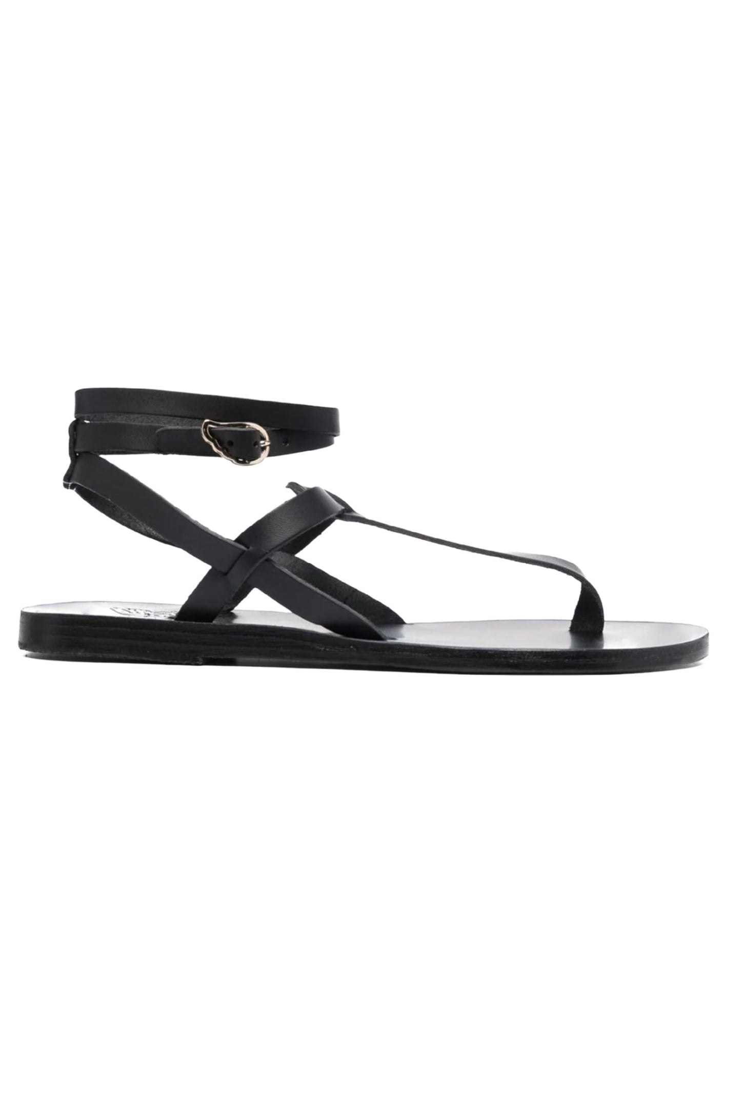 Black Estia Leather Sandals