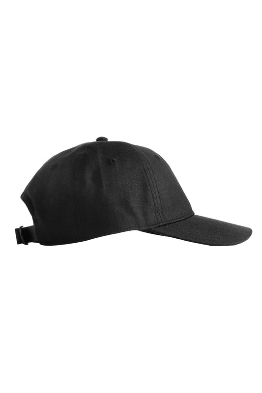 Black Linen Cap